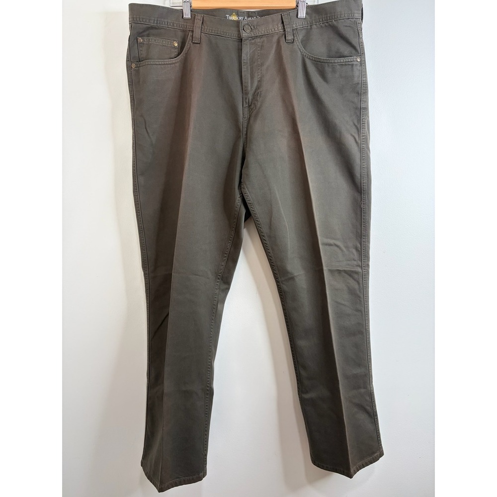 Territory Ahead Jeans Mens 40x30 Olive Green Cotton Twill Straight Leg Pants